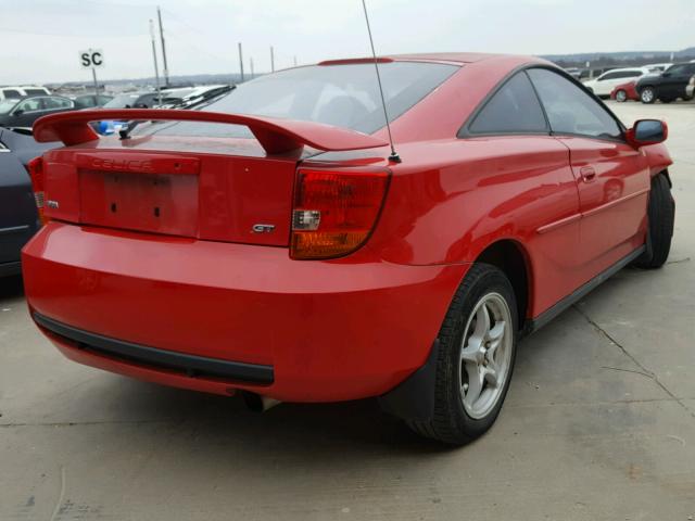 JTDDR32T820118073 - 2002 TOYOTA CELICA GT RED photo 4