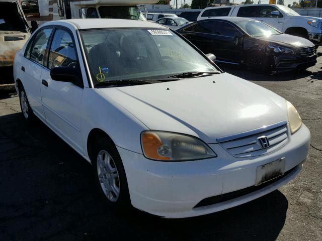 1HGES16551L043260 - 2001 HONDA CIVIC LX WHITE photo 1