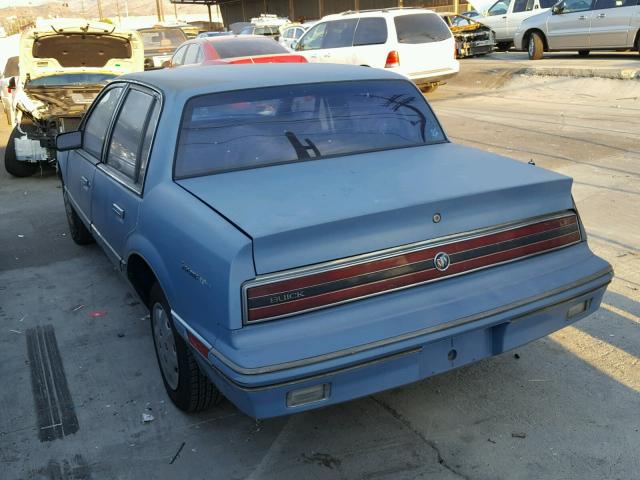 1G4NC54N4KM053467 - 1989 BUICK SKYLARK CU BLUE photo 3