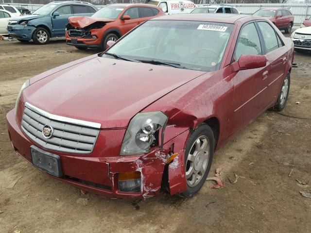 1G6DM577240109610 - 2004 CADILLAC CTS MAROON photo 2