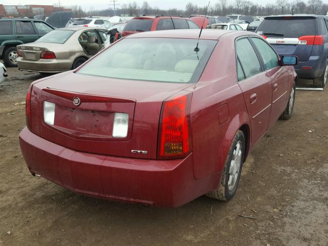 1G6DM577240109610 - 2004 CADILLAC CTS MAROON photo 4