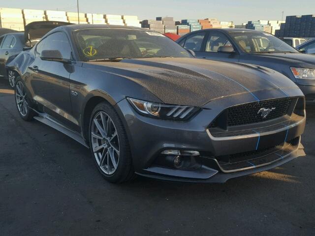 1FA6P8CF9H5213831 - 2017 FORD MUSTANG GT GRAY photo 1