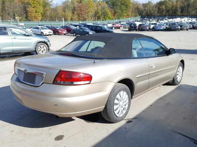 1C3EL45R44N322763 - 2004 CHRYSLER SEBRING LX GOLD photo 4