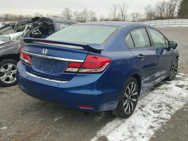19XFB2F96EE242554 - 2014 HONDA CIVIC EXL أزرق صورة 4