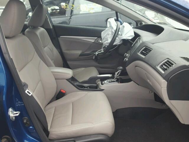 19XFB2F96EE242554 - 2014 HONDA CIVIC EXL أزرق صورة 5