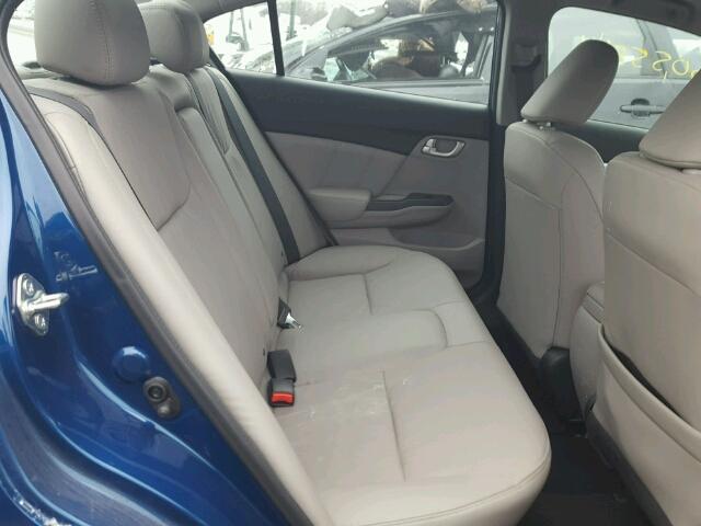 19XFB2F96EE242554 - 2014 HONDA CIVIC EXL أزرق صورة 6