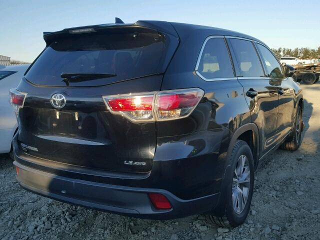 5TDBKRFHXFS170036 - 2015 TOYOTA HIGHLANDER BLACK photo 4