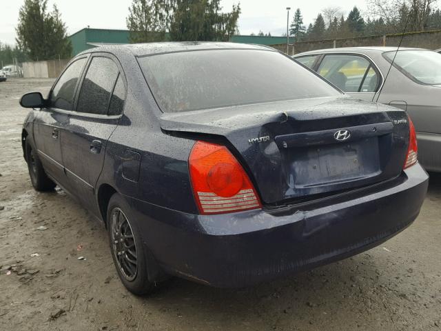 KMHDN46D65U147536 - 2005 HYUNDAI ELANTRA GL BLUE photo 3