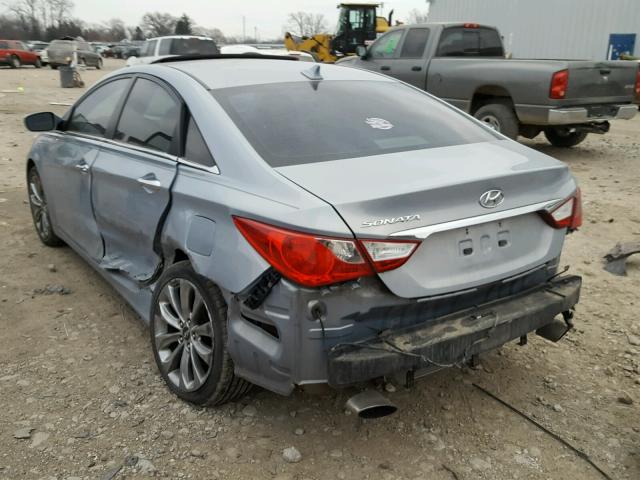 5NPEC4AC0BH066454 - 2011 HYUNDAI SONATA SE BLUE photo 3