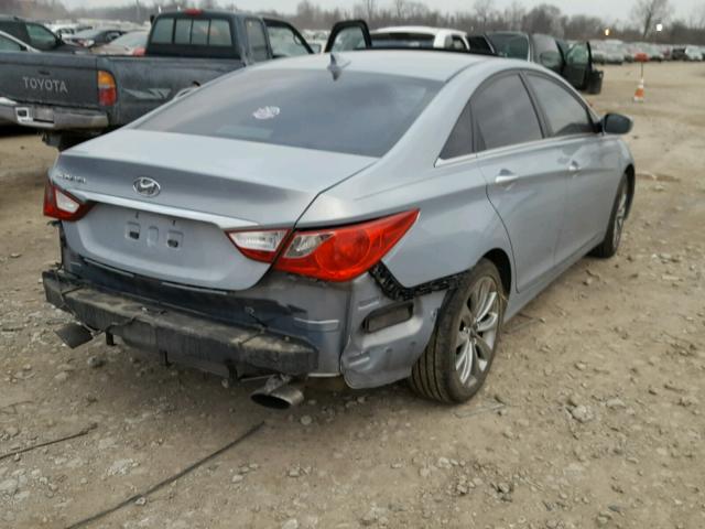 5NPEC4AC0BH066454 - 2011 HYUNDAI SONATA SE BLUE photo 4