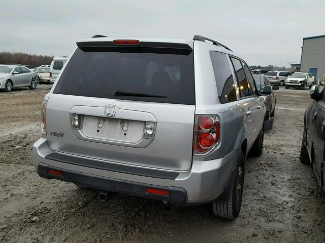 5FNYF28466B030845 - 2006 HONDA PILOT EX SILVER photo 4