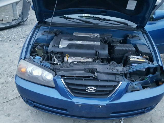 KMHDN46D76U328517 - 2006 HYUNDAI ELANTRA GL BLUE photo 7