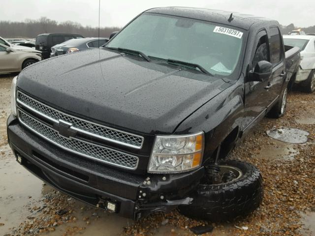 1GCPKTE71CF110783 - 2012 CHEVROLET SILVERADO BLACK photo 2