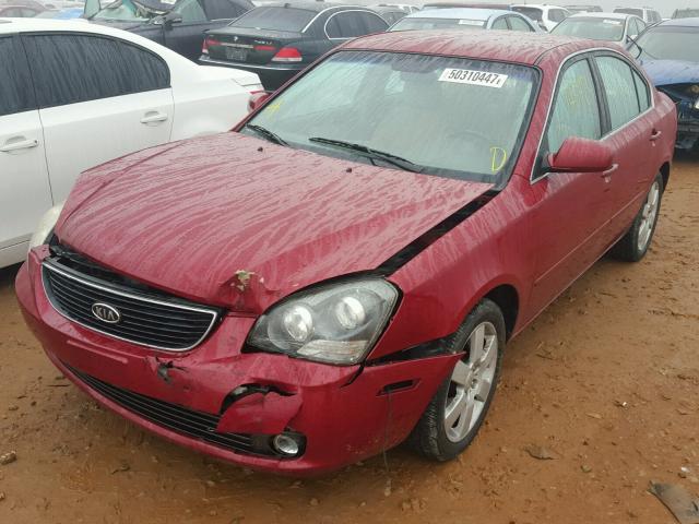 KNAGE123365076320 - 2006 KIA OPTIMA LX BURGUNDY photo 2