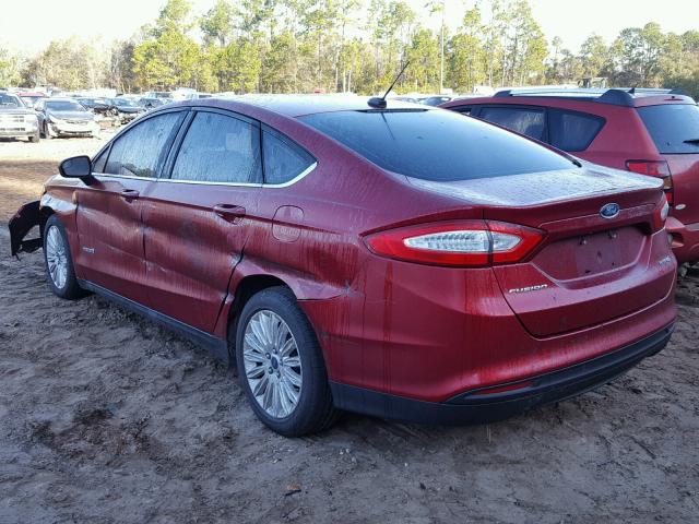 3FA6P0UU9ER304153 - 2014 FORD FUSION S H RED photo 3