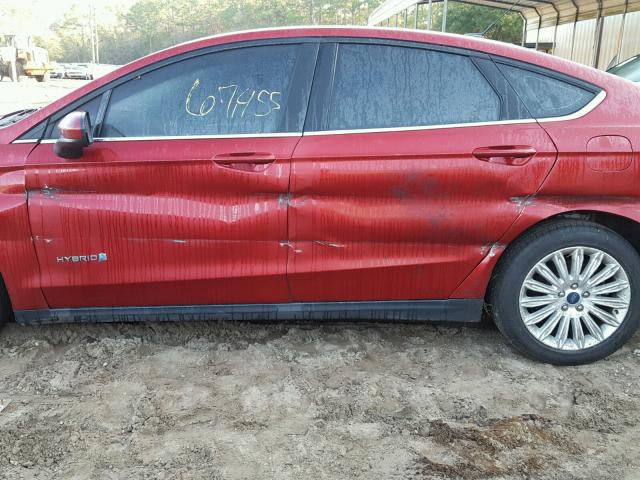 3FA6P0UU9ER304153 - 2014 FORD FUSION S H RED photo 9