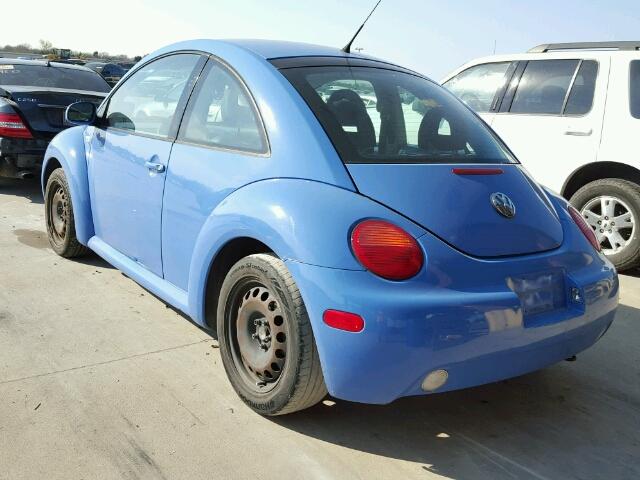 3VWCC21C31M427631 - 2001 VOLKSWAGEN NEW BEETLE BLUE photo 3