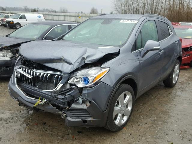 KL4CJESBXFB164773 - 2015 BUICK ENCORE GRAY photo 2