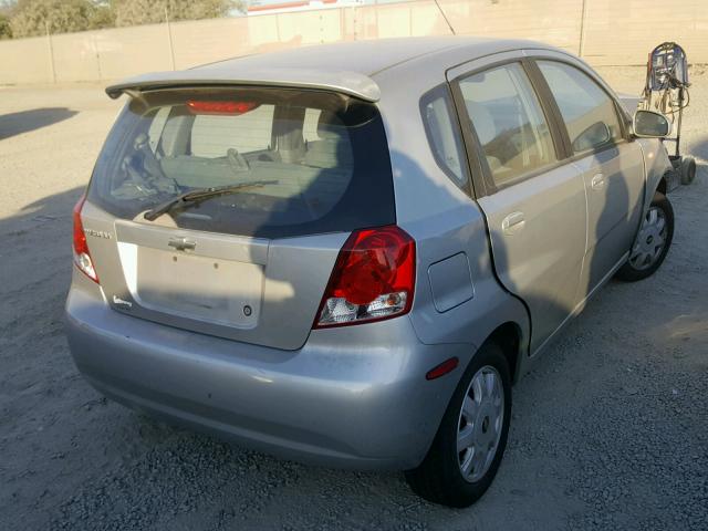 KL1TG62605B381509 - 2005 CHEVROLET AVEO LT GRAY photo 4