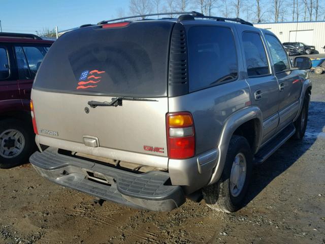 1GKEK13TX1R160948 - 2001 GMC YUKON BEIGE photo 4