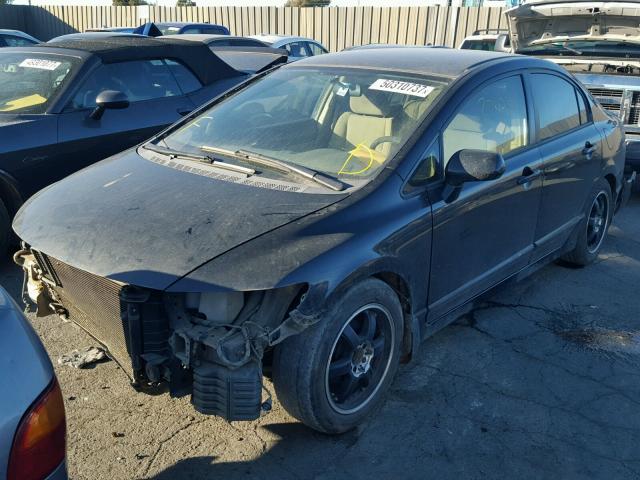 1HGFA16526L127406 - 2006 HONDA CIVIC LX BLUE photo 2