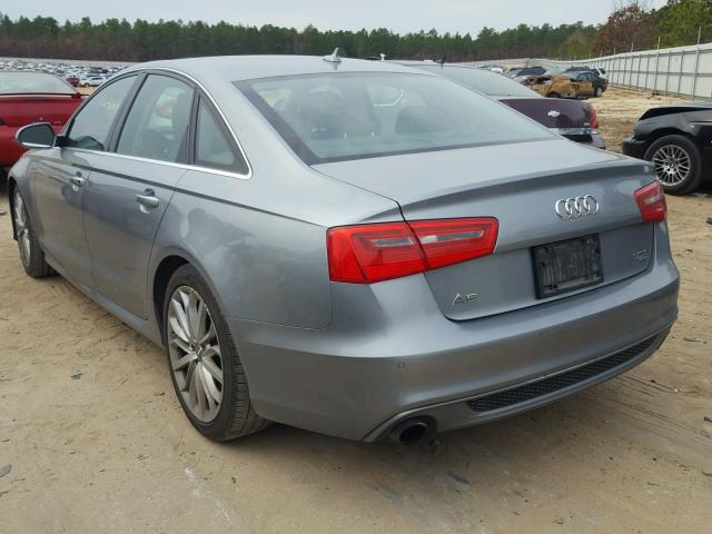 WAUJGAFC4DN065933 - 2013 AUDI A6 PRESTIG GRAY photo 3