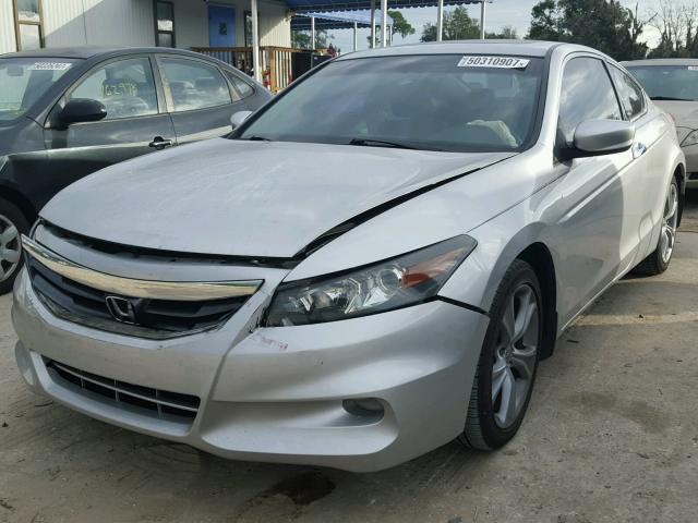 1HGCS2B80BA003985 - 2011 HONDA ACCORD EXL SILVER photo 2