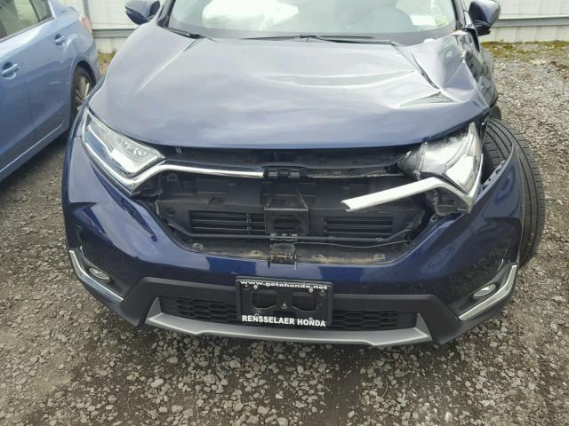 5J6RW2H90HL010441 - 2017 HONDA CR-V TOURI BLUE photo 7