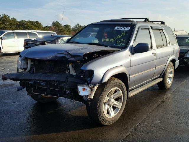 JN8DR09Y52W704232 - 2002 NISSAN PATHFINDER BLUE photo 2