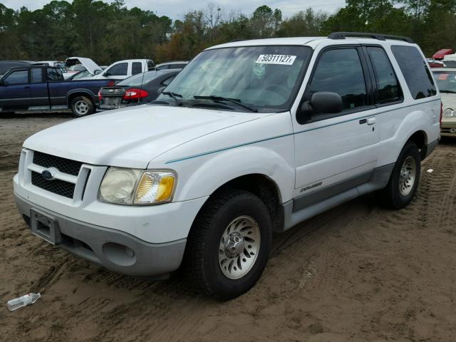 1FMYU60E81UA07631 - 2001 FORD EXPLORER S WHITE photo 2