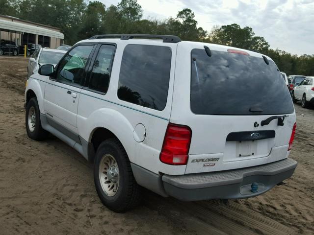 1FMYU60E81UA07631 - 2001 FORD EXPLORER S WHITE photo 3