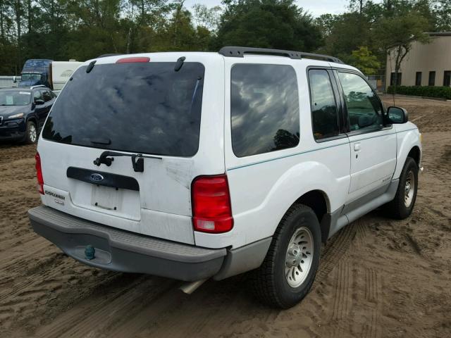 1FMYU60E81UA07631 - 2001 FORD EXPLORER S WHITE photo 4