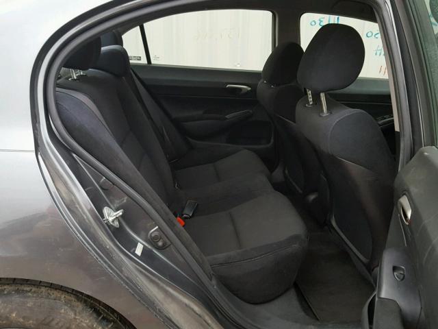 19XFA16649E013699 - 2009 HONDA CIVIC GRAY photo 6