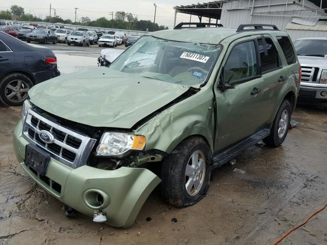 1FMCU03128KC06342 - 2008 FORD ESCAPE XLT GREEN photo 2