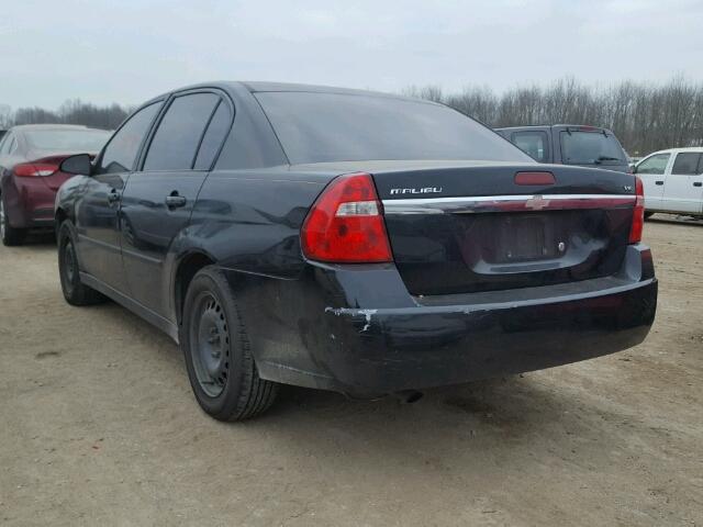 1G1ZS54875F167208 - 2005 CHEVROLET MALIBU BLACK photo 3