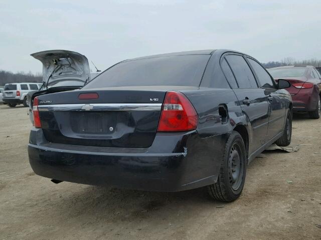 1G1ZS54875F167208 - 2005 CHEVROLET MALIBU BLACK photo 4