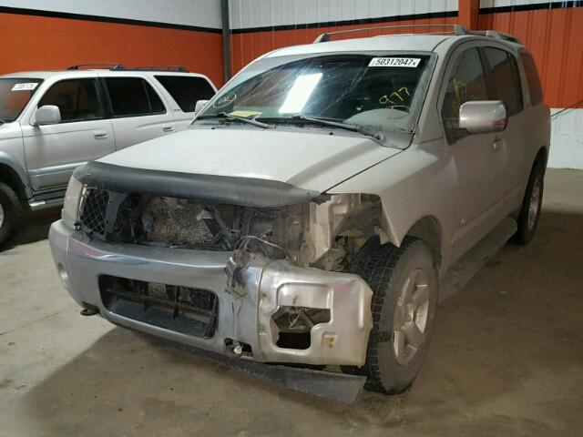 5N1AA08B25N734989 - 2005 NISSAN ARMADA SE GRAY photo 2