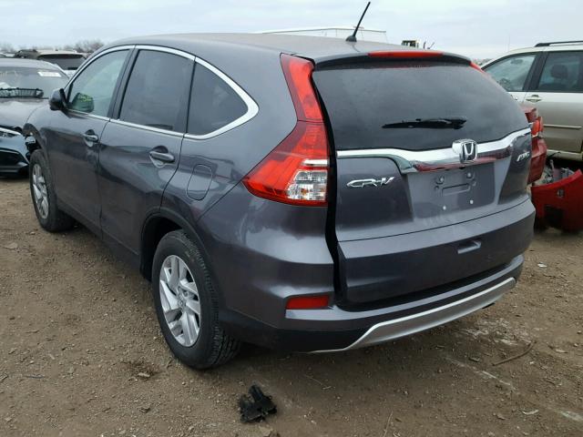 2HKRM4H5XFH688006 - 2015 HONDA CR-V EX GRAY photo 3