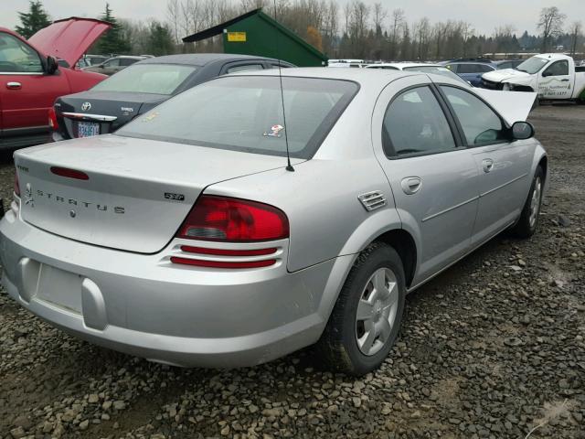 1B3EL46X36N287050 - 2006 DODGE STRATUS SX SILVER photo 4