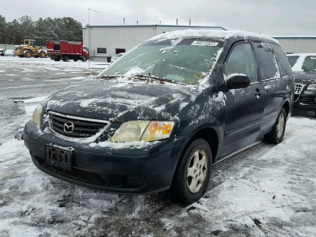 JM3LW28Y710202117 - 2001 MAZDA MPV WAGON GREEN photo 2