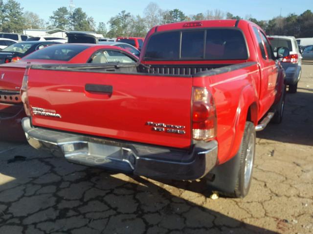 5TETU62N25Z048233 - 2005 TOYOTA TACOMA PRE RED photo 4