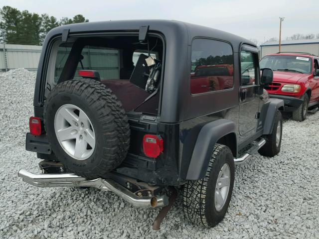 1J4FA64S25P370686 - 2005 JEEP WRANGLER / BLACK photo 4