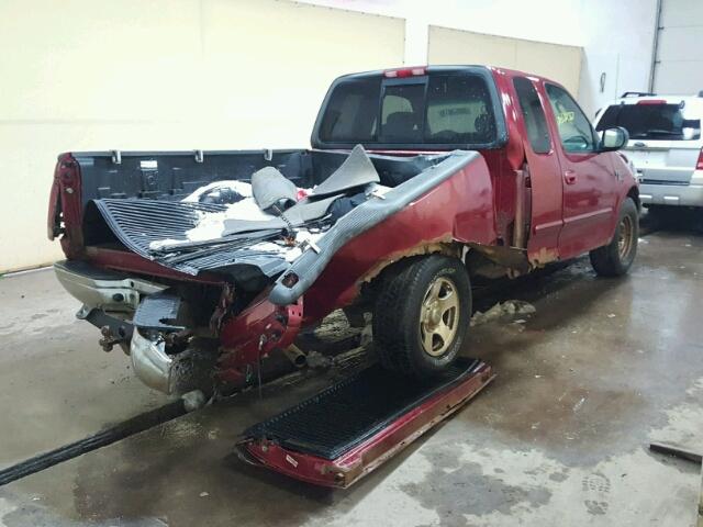 1FTRX17W63NB63097 - 2003 FORD F150 MAROON photo 4