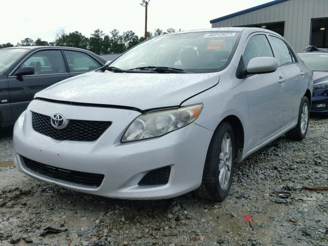 2T1BU4EE2AC384878 - 2010 TOYOTA COROLLA BA SILVER photo 2