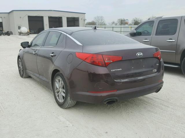 5XXGM4A71DG241897 - 2013 KIA OPTIMA LX BURGUNDY photo 3