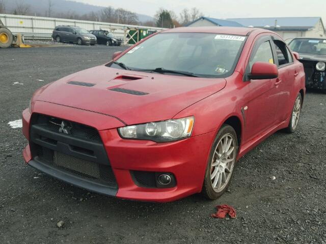 JA3AW86V08U048685 - 2008 MITSUBISHI LANCER EVO RED photo 2