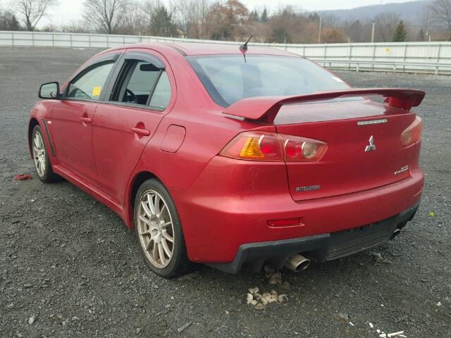 JA3AW86V08U048685 - 2008 MITSUBISHI LANCER EVO RED photo 3