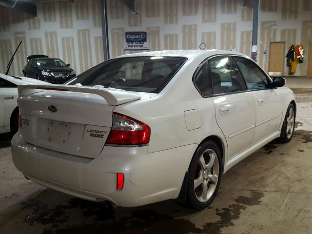 4S3BL626287225527 - 2008 SUBARU LEGACY 2.5 WHITE photo 4