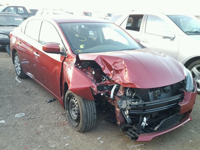 3N1AB7AP8HY315135 - 2017 NISSAN SENTRA S RED photo 1