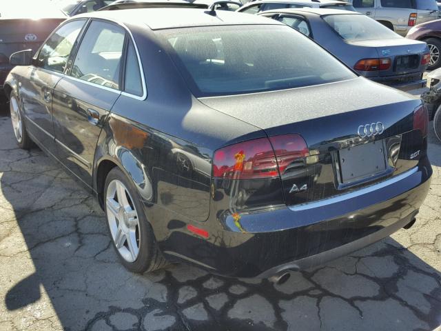 WAUAF78E07A201247 - 2007 AUDI A4 2 BLACK photo 3